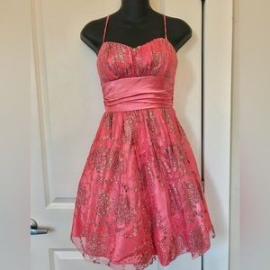 B. Darling Pink & Glittery Tutu Ballerina Formal Homecoming Dress Y2K